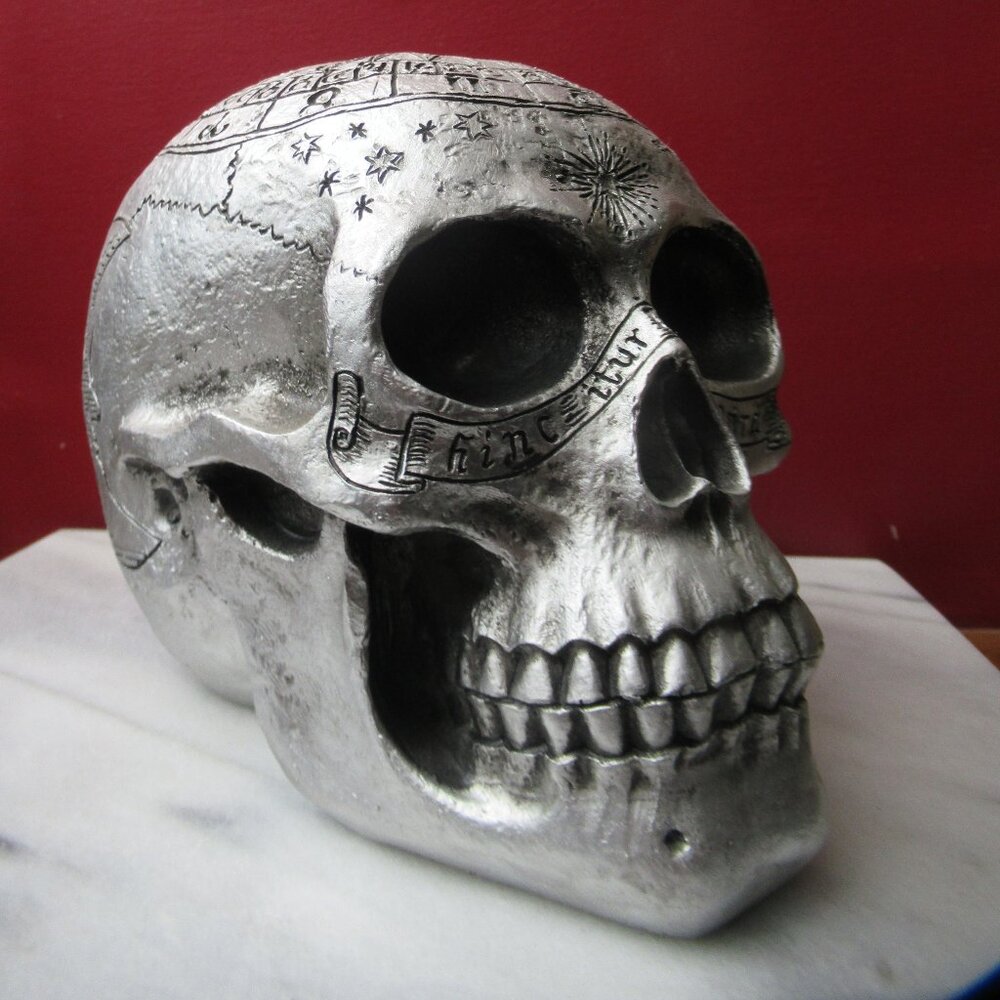 Astrological Celestial Resin Skull Table Decor